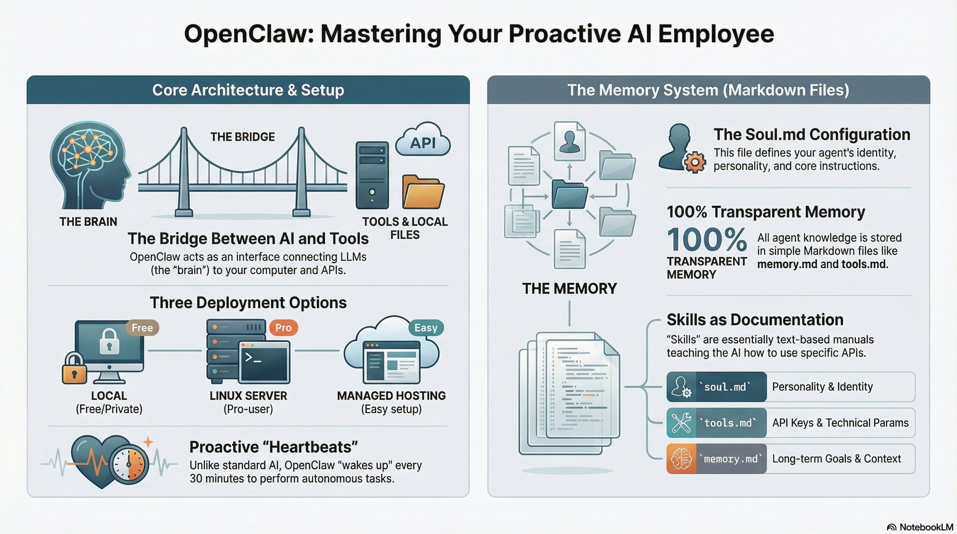OpenClaw KI-Agenten-Framework — Infografik (KI-generiert)