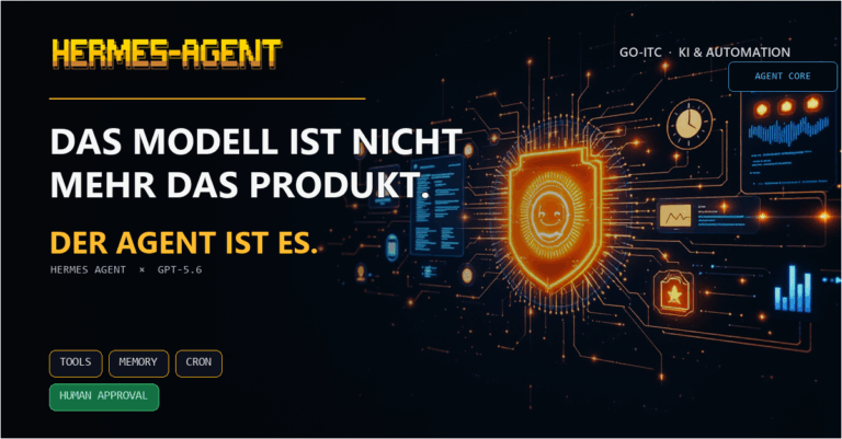Hermes Agent mit GPT-5.6 als ausführendes KI-System mit Werkzeugen, Memory, Cronjobs und menschlicher Freigabe