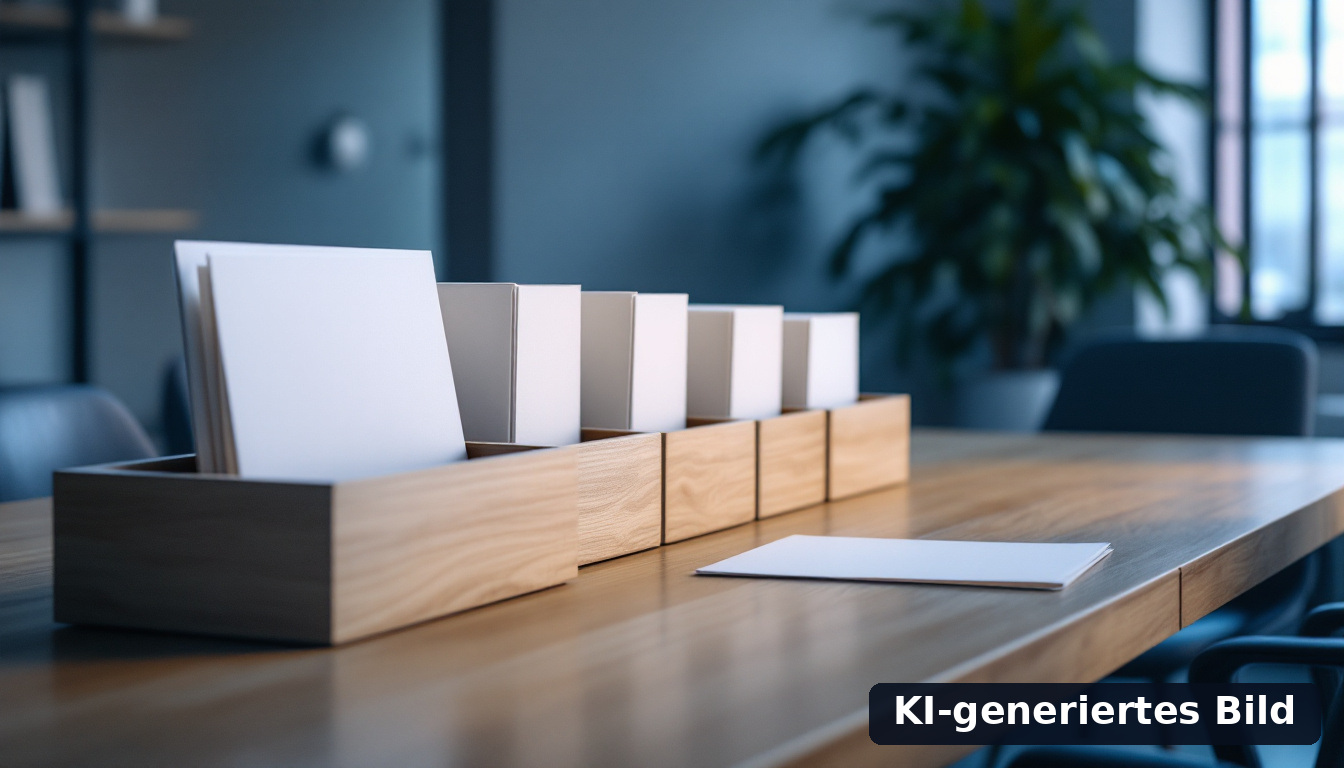KI-Prozessautomatisierung: neutrale Prozessordner als Symbol für geeignete Abläufe